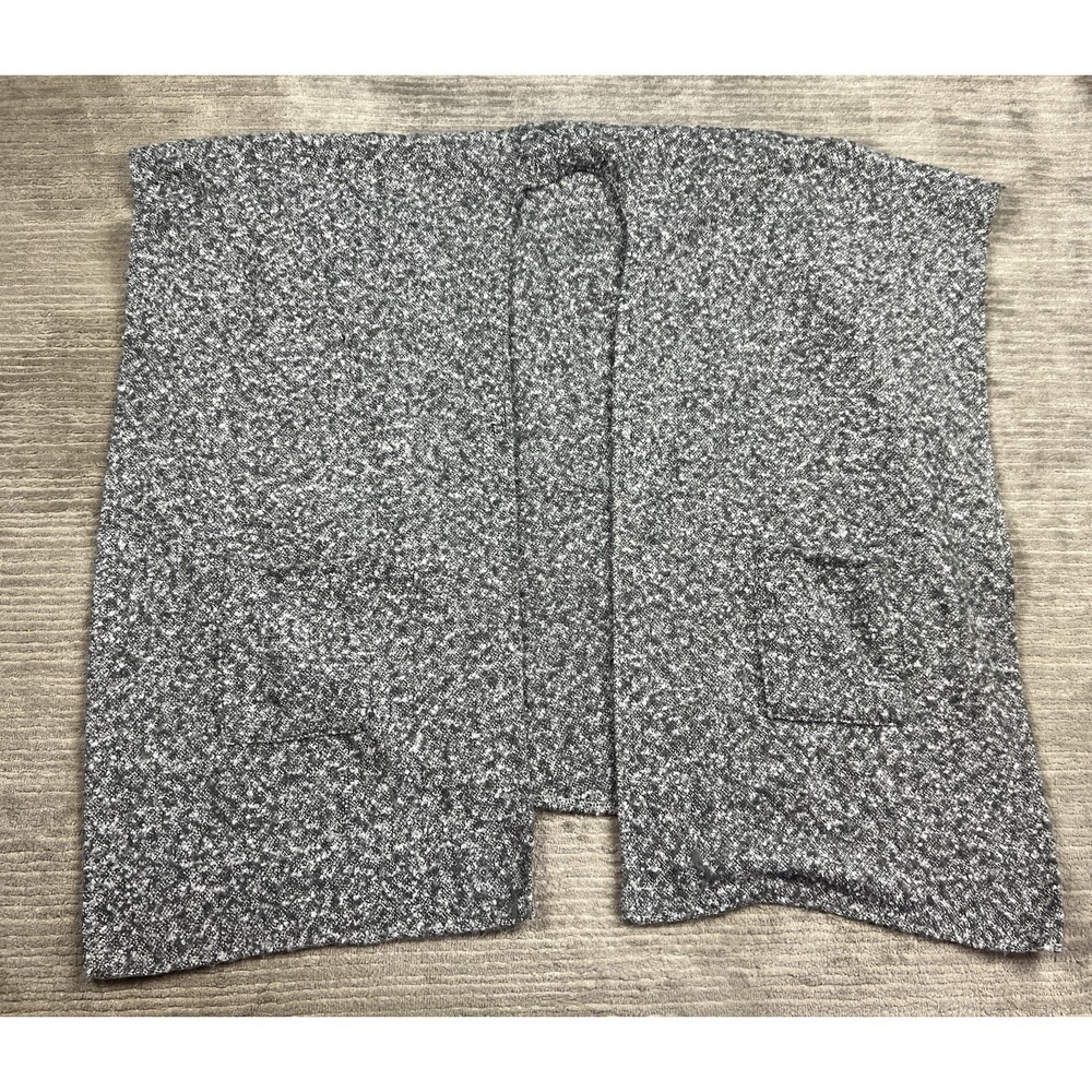 Demdaco Invest in Rest Gray Boucle Knit Poncho Wrap‎ Cardigan Vest Hook Clasp